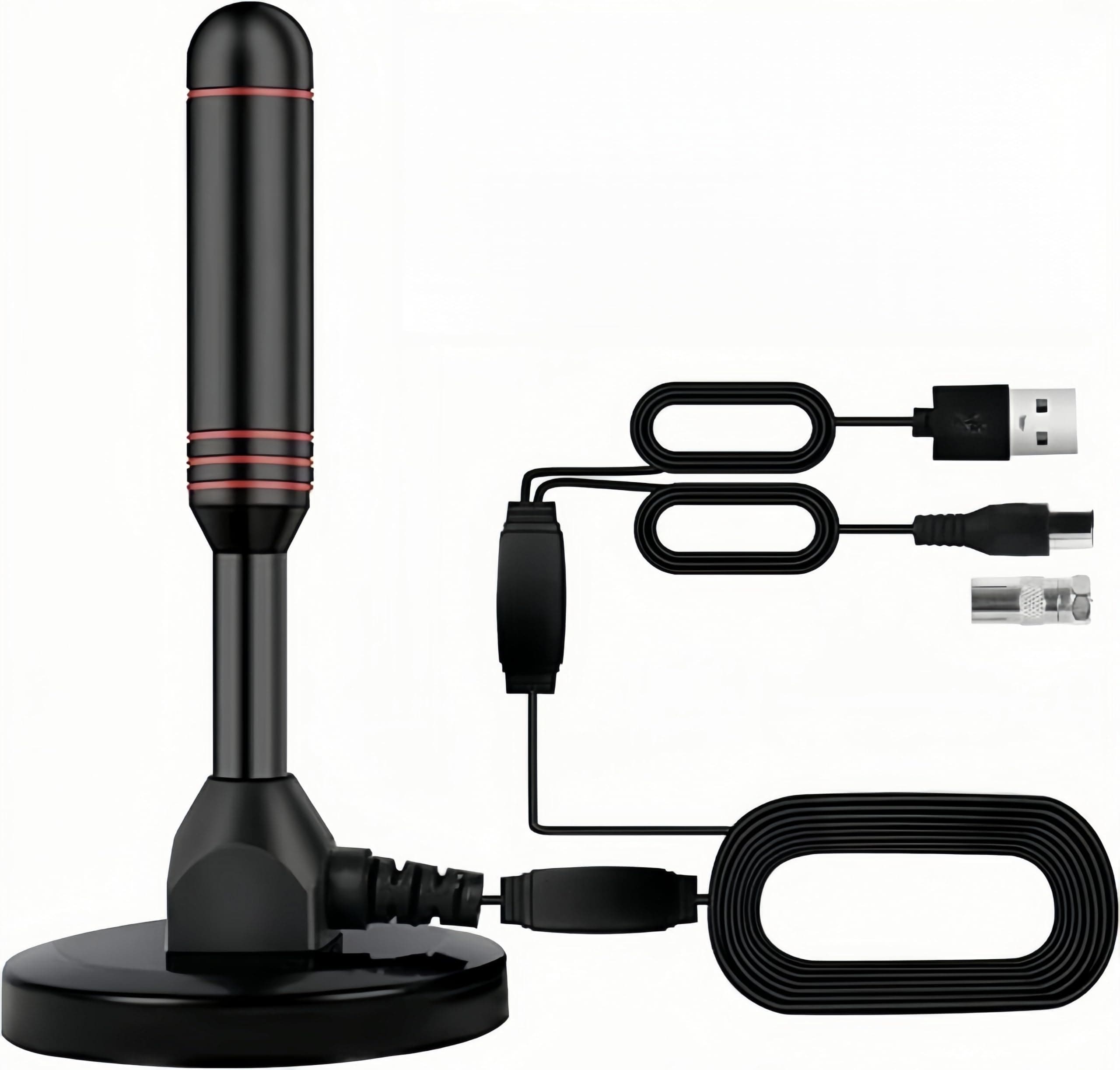Antena de TV Digital, 4K 1080P Antena de HDTV Interior con 2 Amplificador