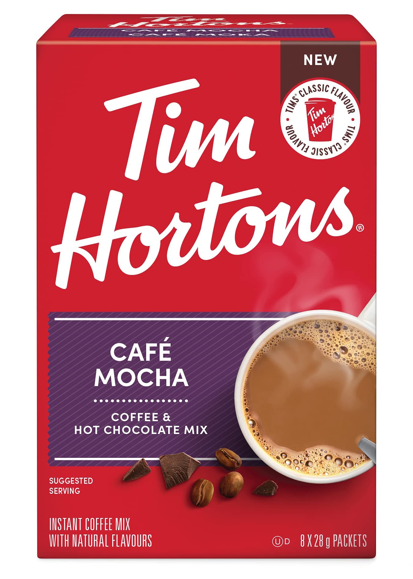 Tim Hortons Café Mocha Pack de 8 sobres de 28g