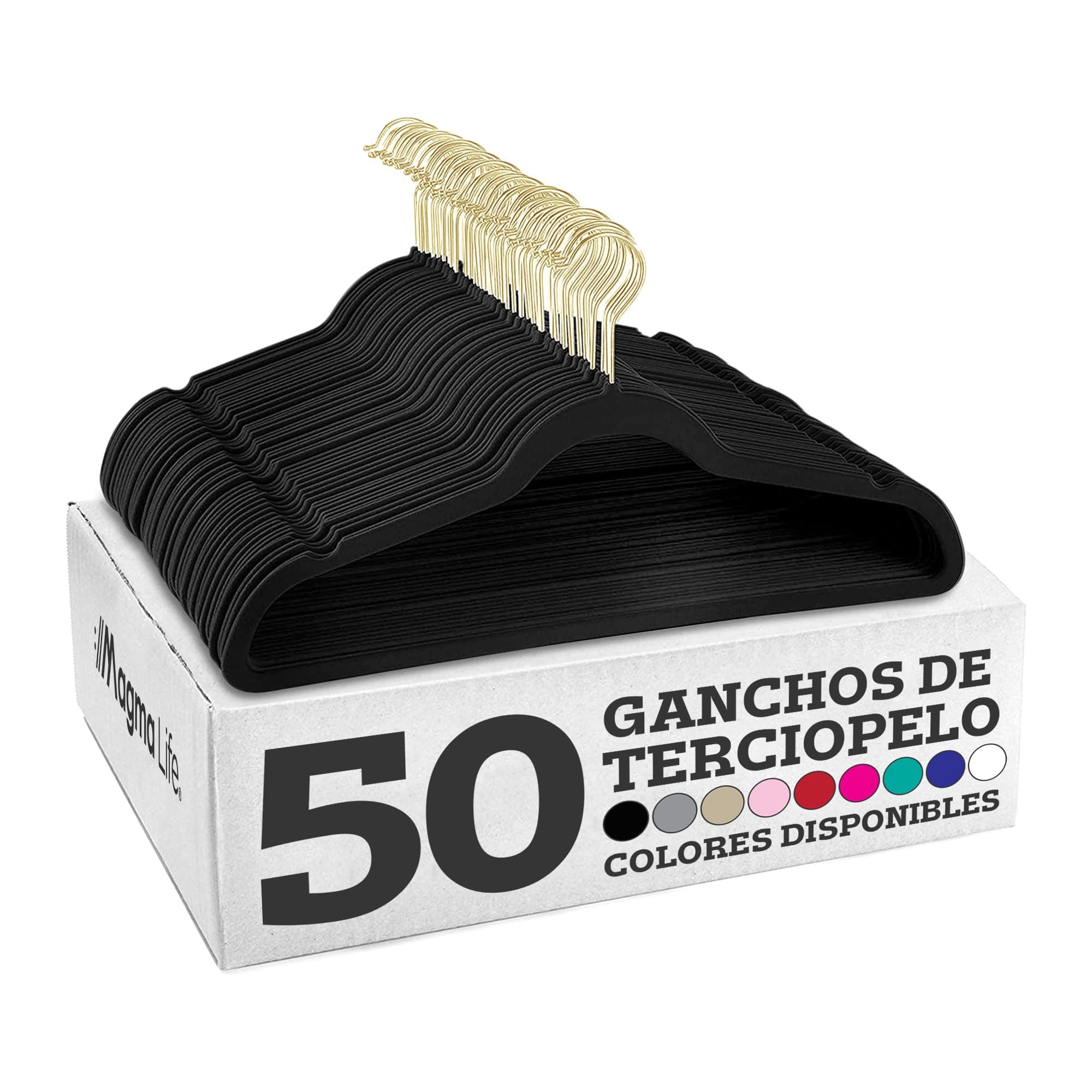 MAGMALIFE 50 Ganchos para Ropa de Terciopelo