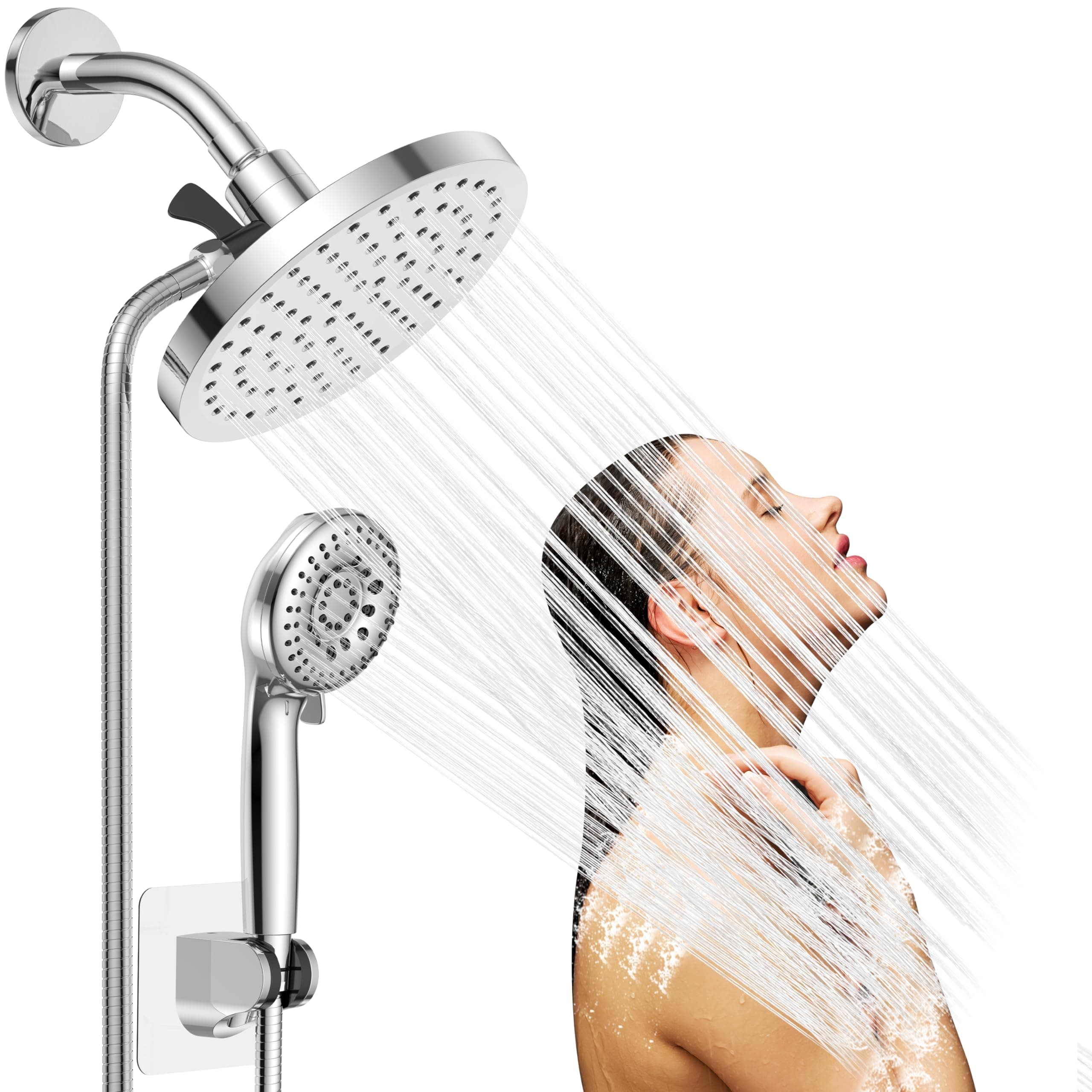 Jasinber Doble Regaderas para Baño Alta Presion