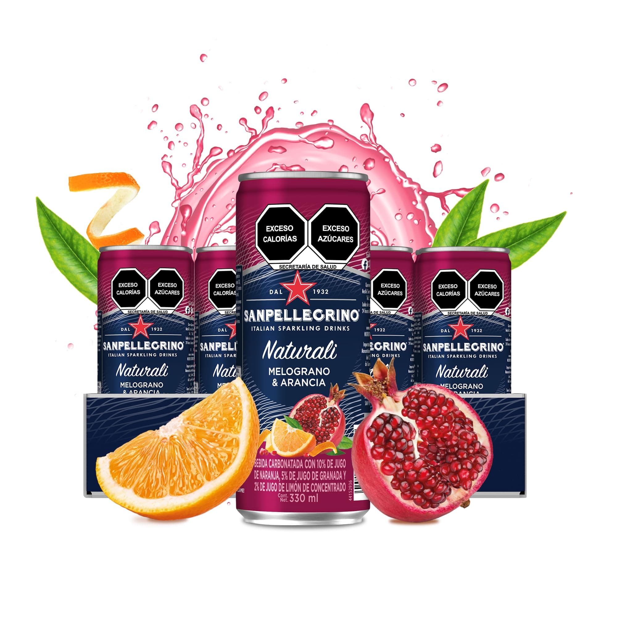 S.Pellegrino Naturali Melograno Pack 12 latas de 330ml c/u