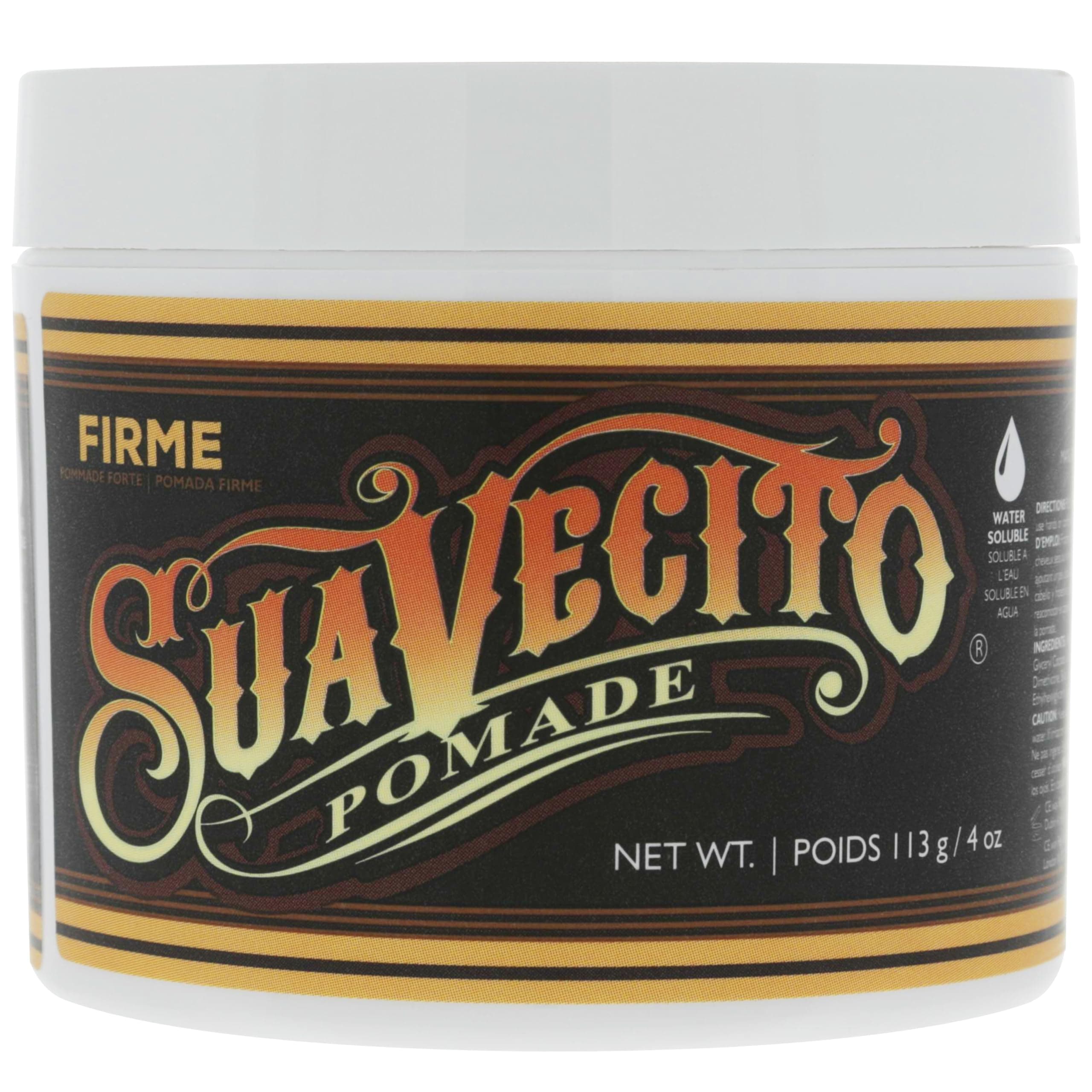 Suavecito Pomade Firme Cera Para Cabello de Fijacion Media Brillo Medio Todo Tipo de Cabello 113g