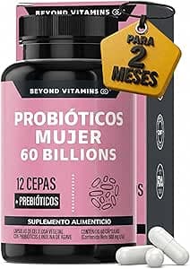 Probióticos Mujer 60 Billion + Prebióticos + Inulina de Agave| 12 Cepas