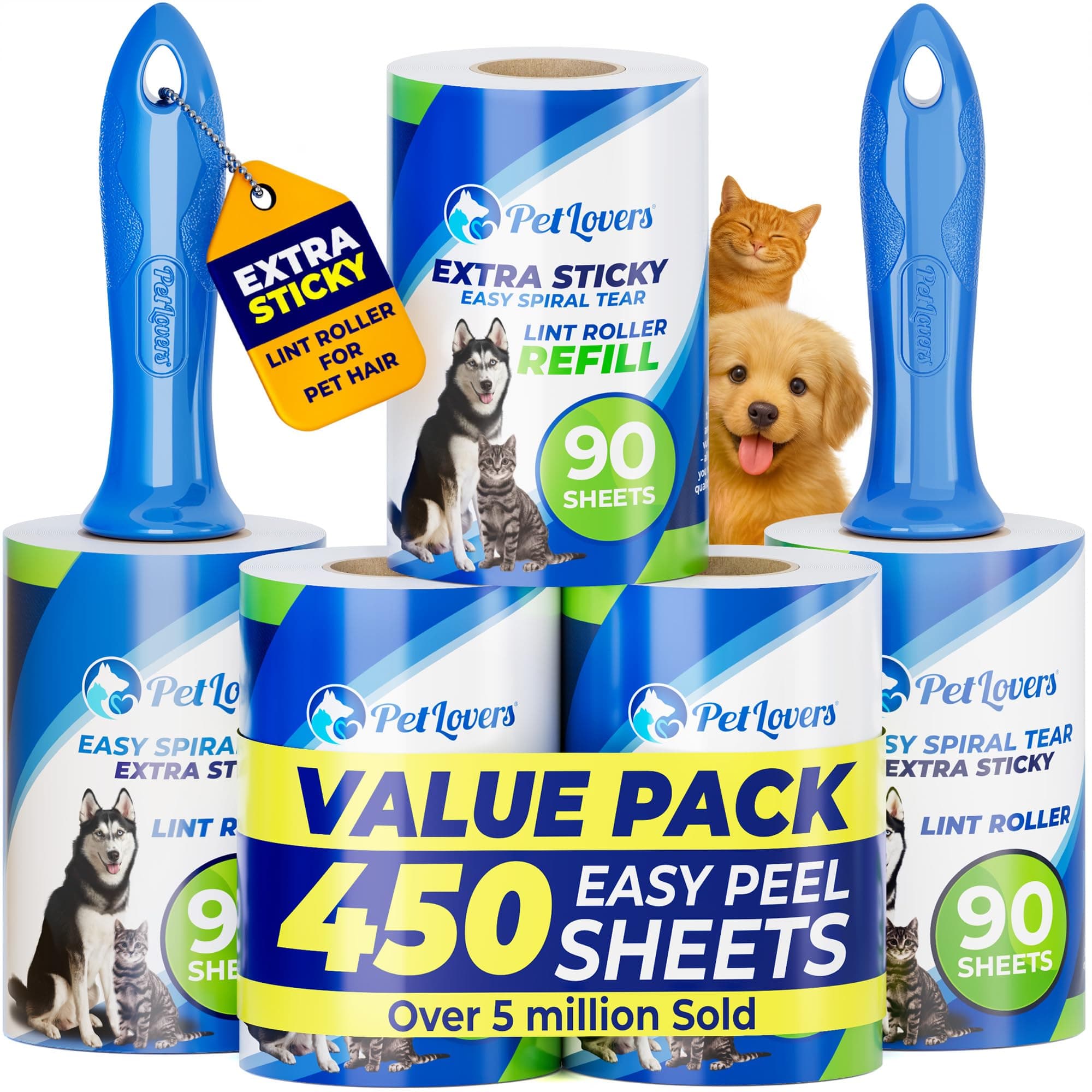 PetLovers Set de 450 Hojas Quita Pelusa para Ropa