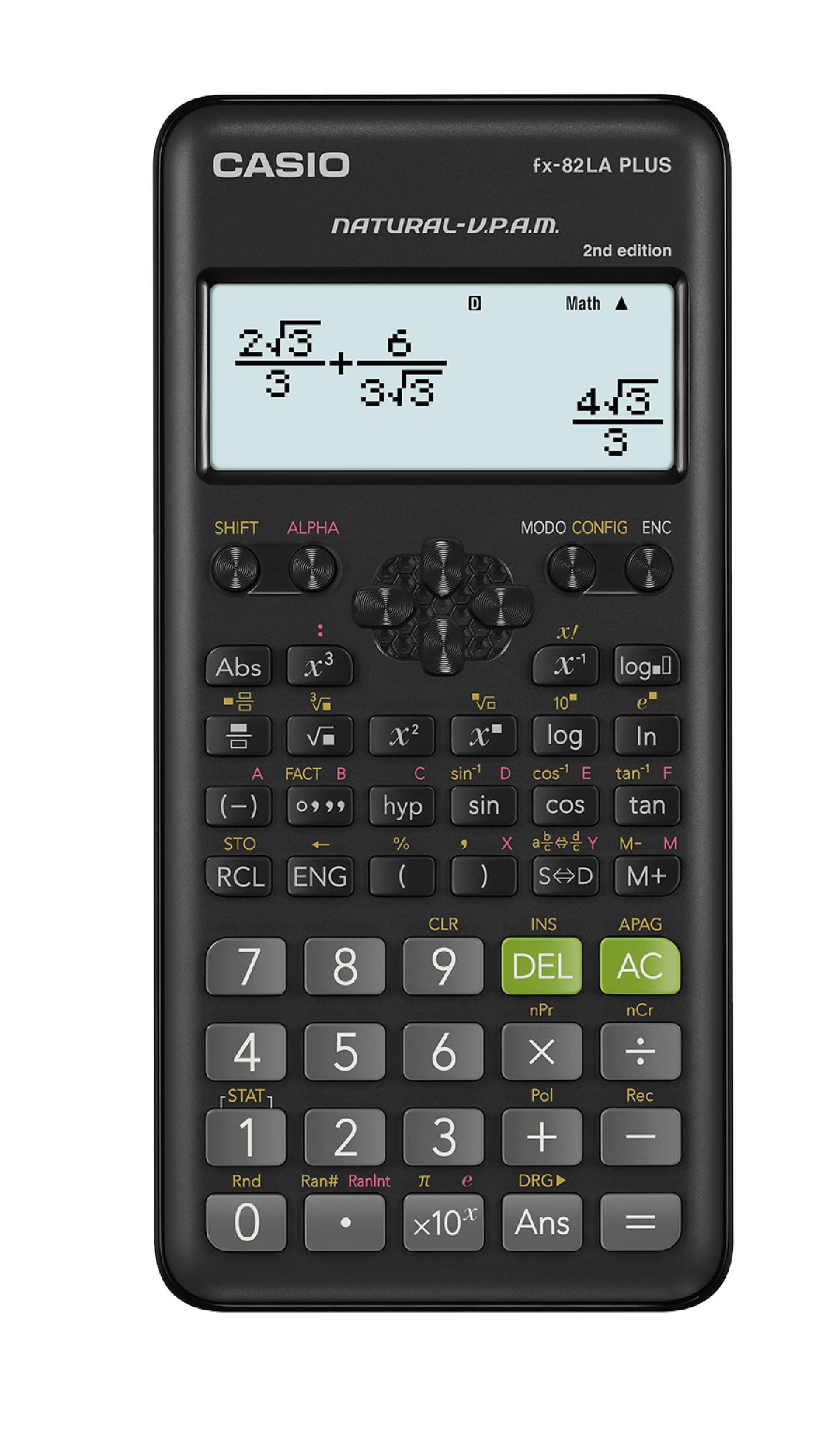 Casio FX-82LAPLUS2-BKSMT Calculadora Cientifica de 252 Funciones