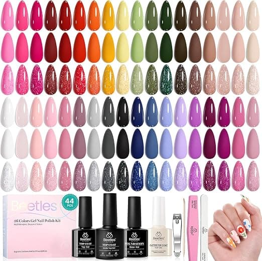Esmalte en Gel Beetles Set 36 Colores 44 Piezas