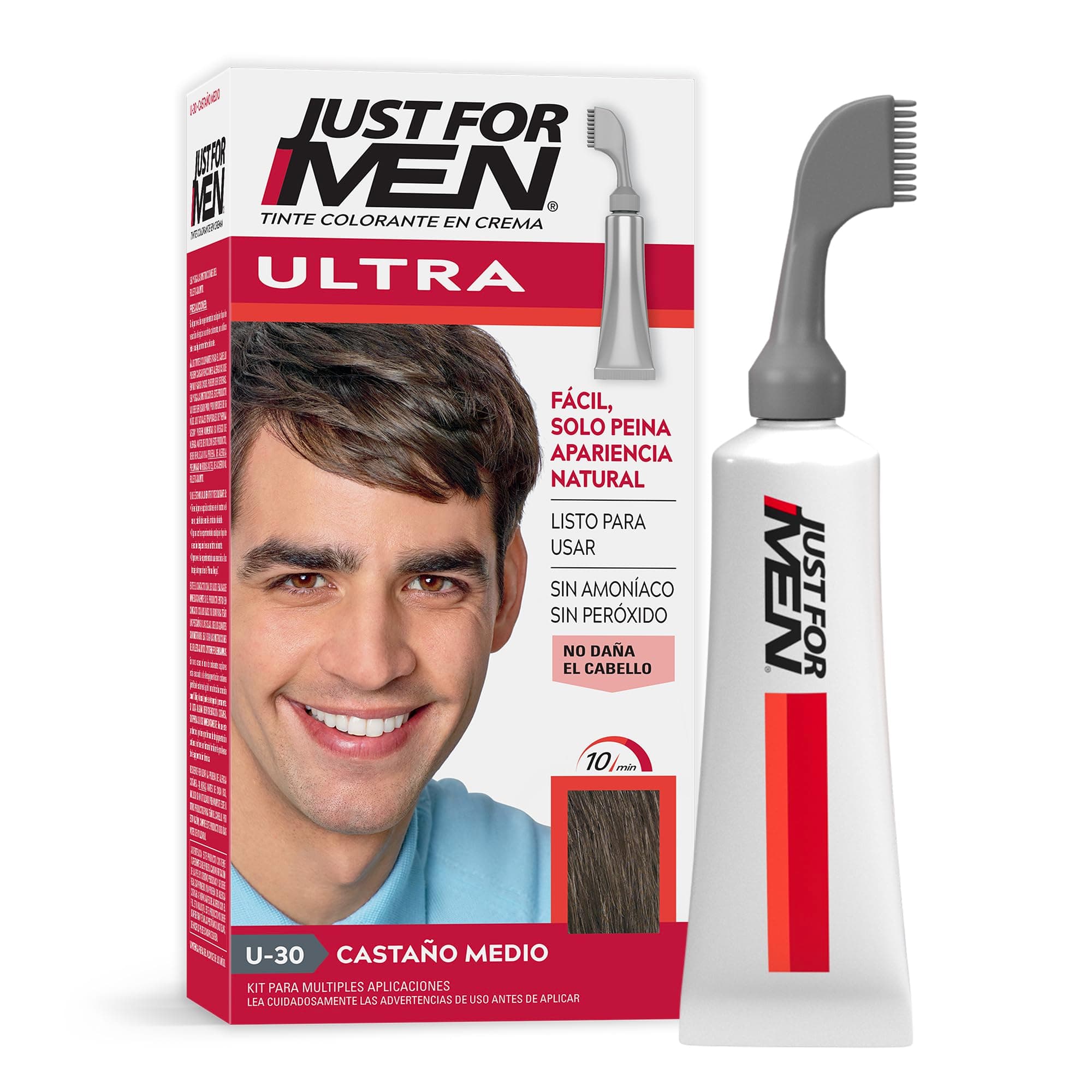 Just For Men Ultra, Tinte para Canas Castaño Medio U30