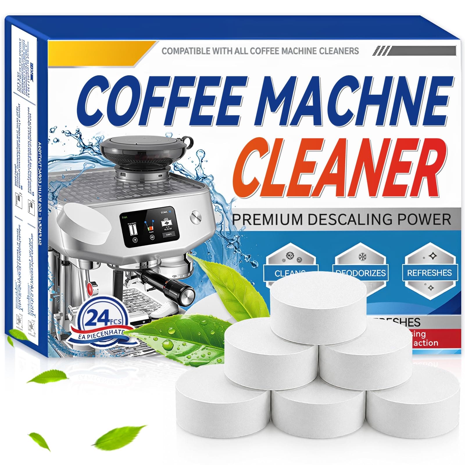 Descalcificador Cafetera,Tabletas de Limpieza para Cafetera