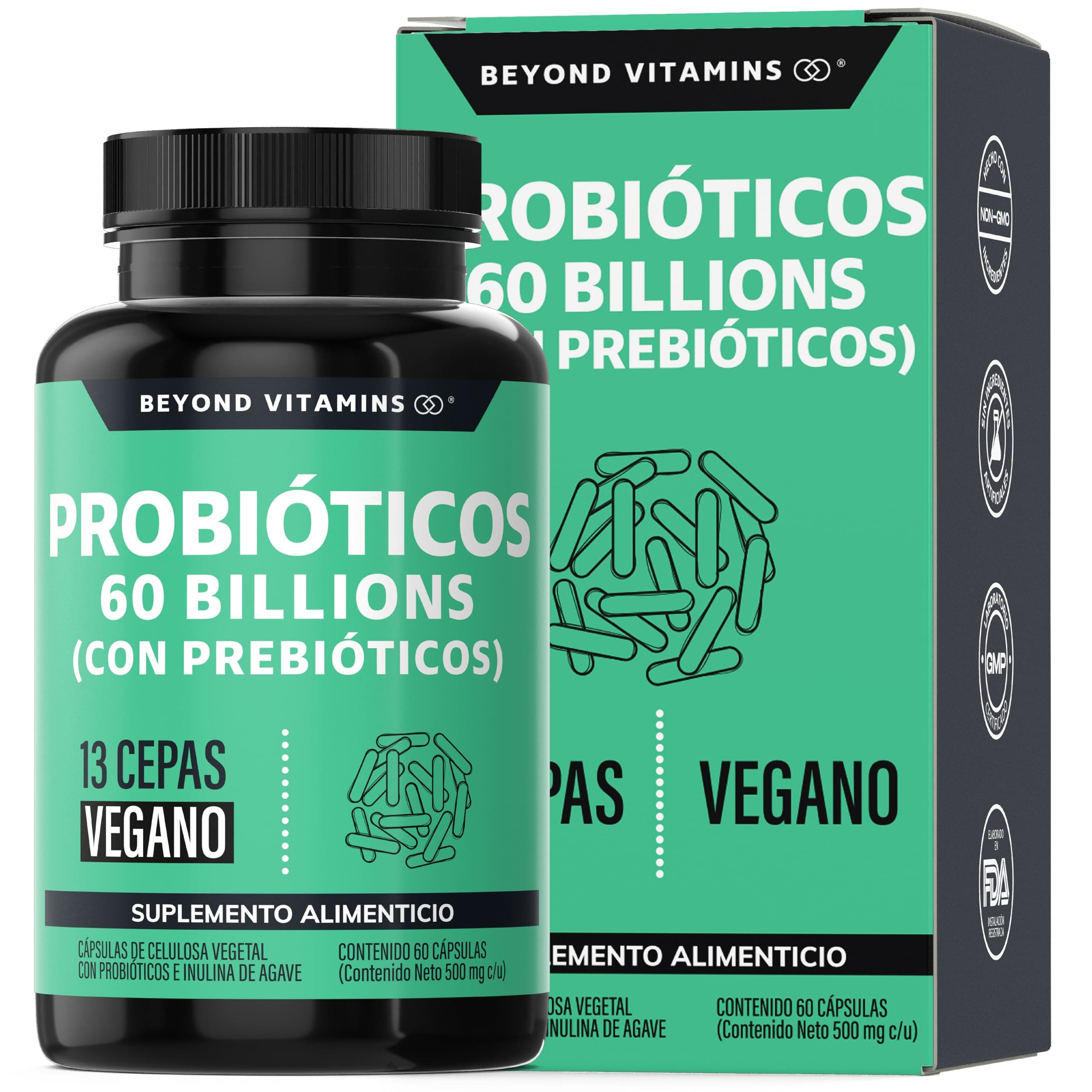 Probioticos 60 Billion UFC + Prebióticos