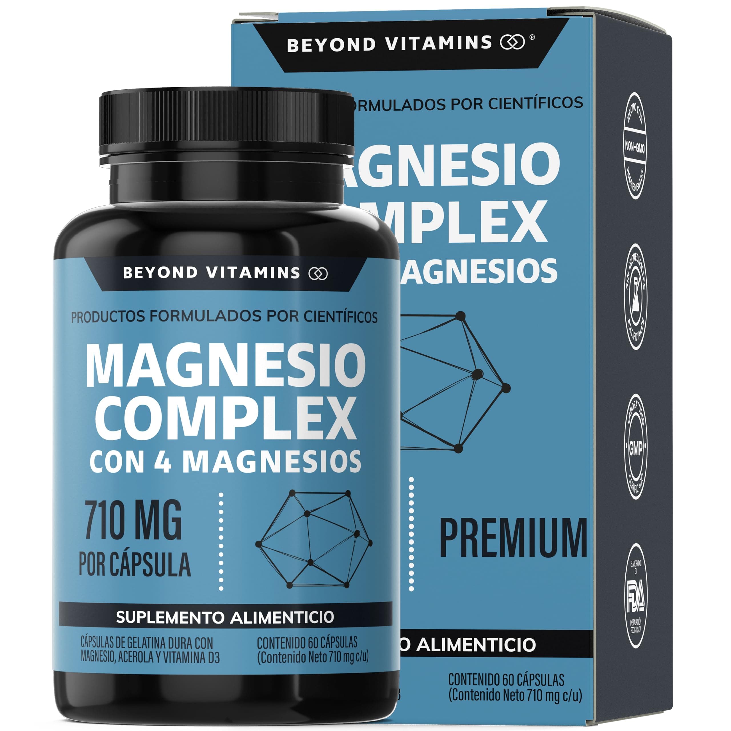 Beyond Vitamins | Magnesio Complex | CON 4 MAGNESIOS: Citrato