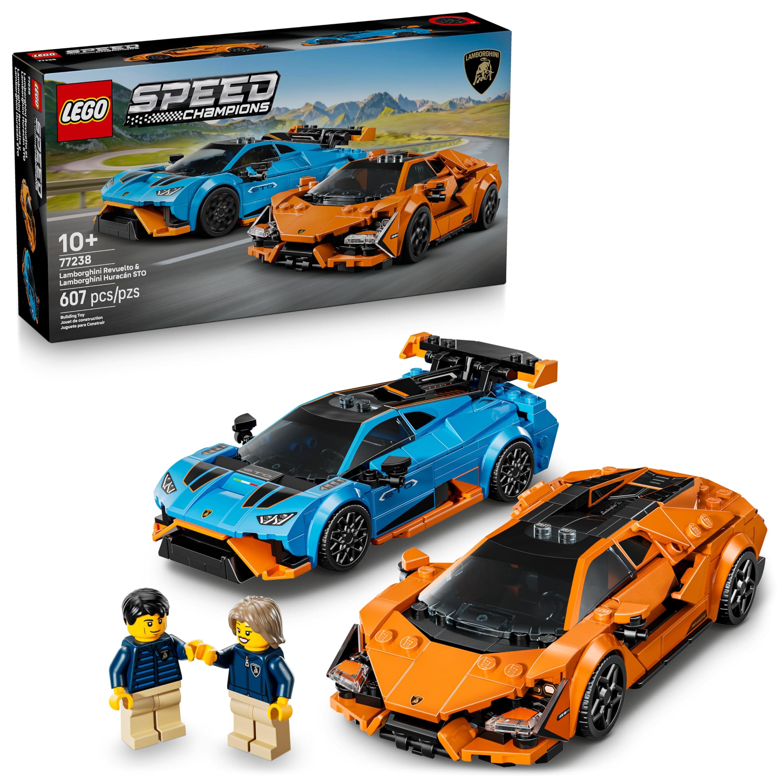 LEGO Speed Champions Lamborghini Revuelto y Huracán STO Set de Construcción de Autos de Juguete y