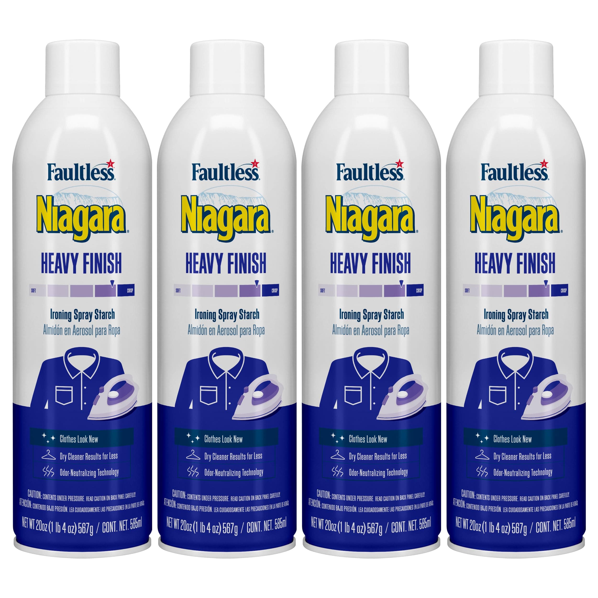 Almidón en Aerosol Niagara Heavy Finish para Ropa