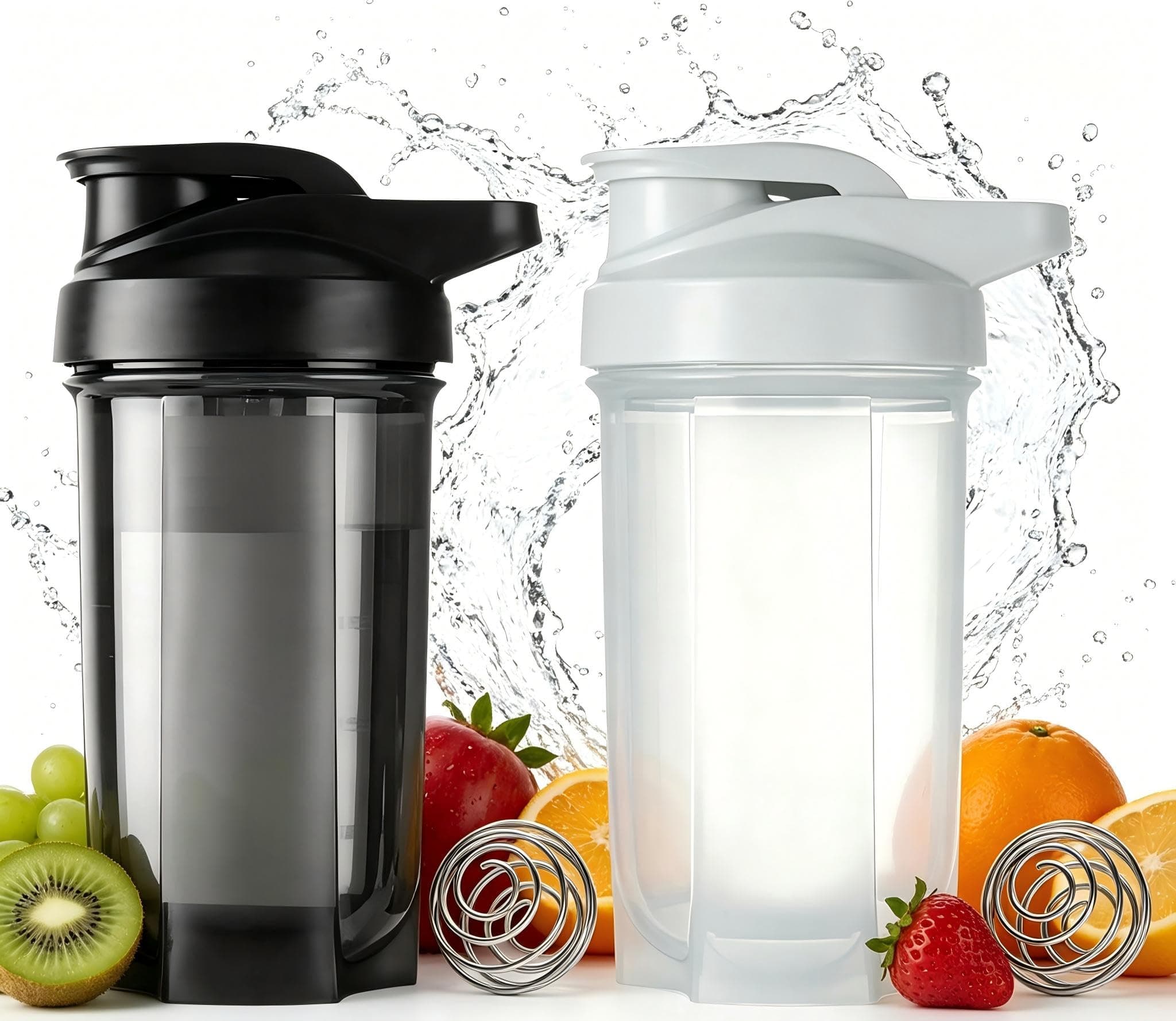 THBPMU (2 piezas) 500ML Botella para Proteina de Coctelera,Botella Deportiva de Proteína
