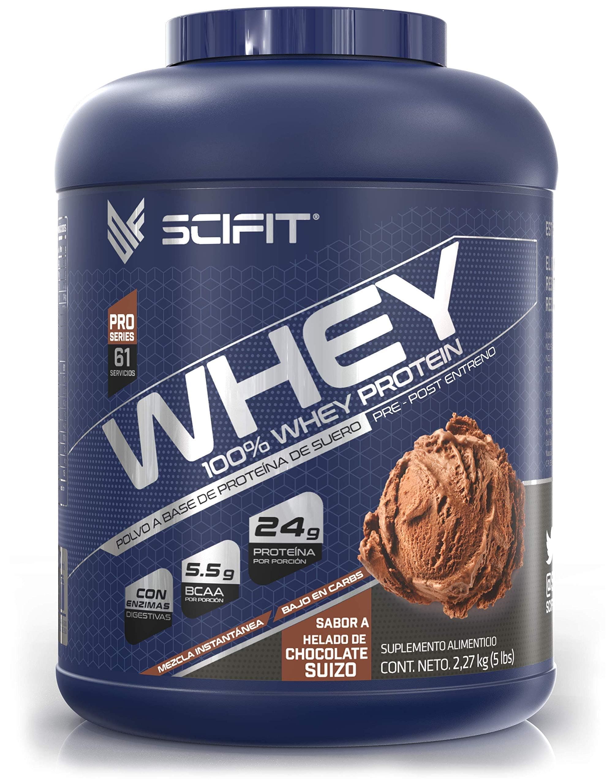 Scifit Proteína Whey 5 lb (2.27 kg)| 24 g de Proteína