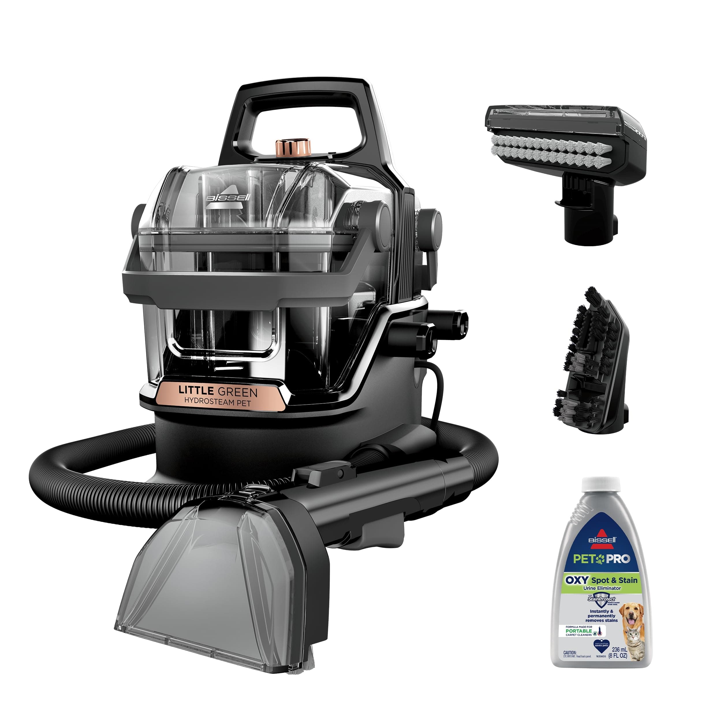 BISSELL Little Green HydroSteam Limpiador de alfombras portátil, 3618
