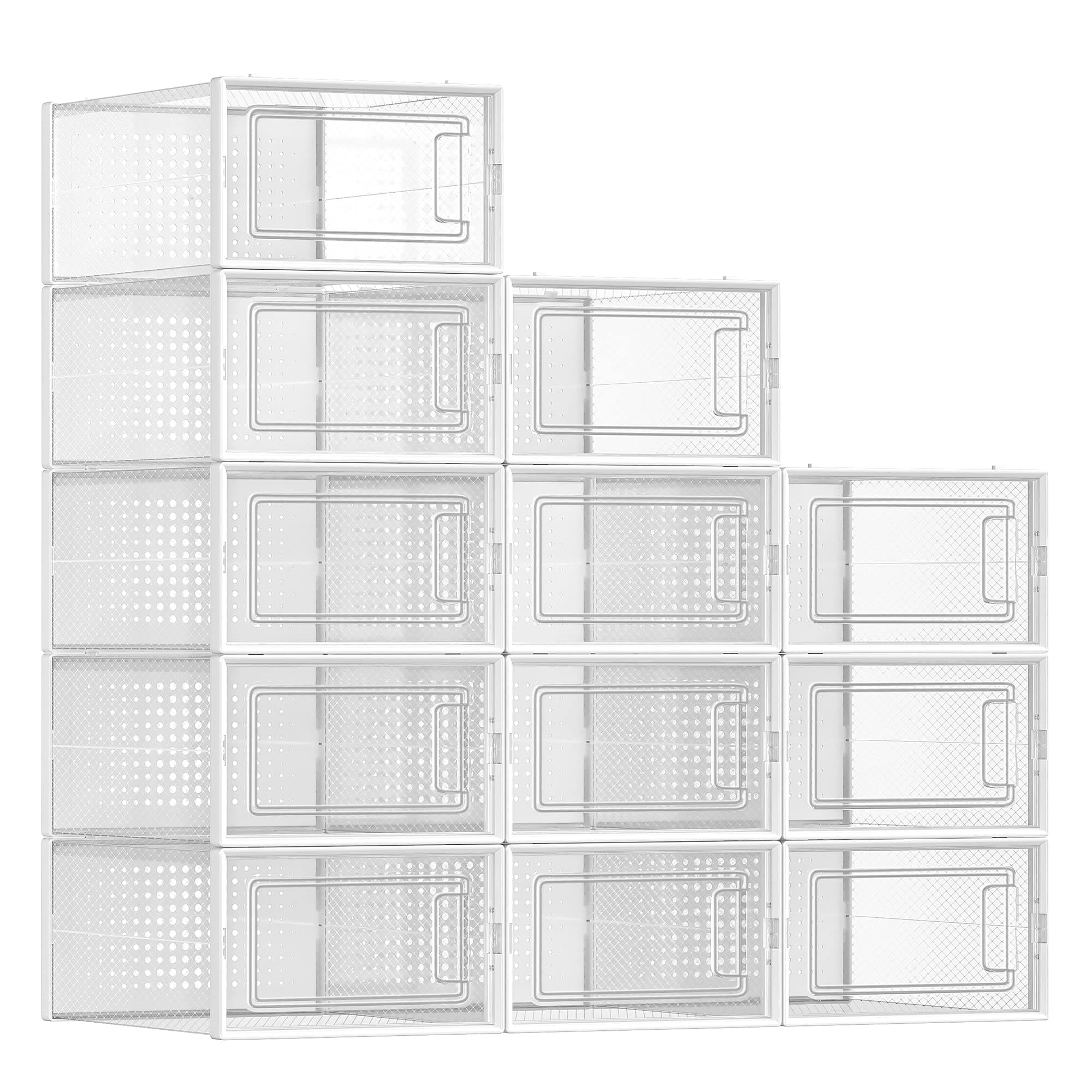 SONGMICS Cajas de Zapatos Plástico
