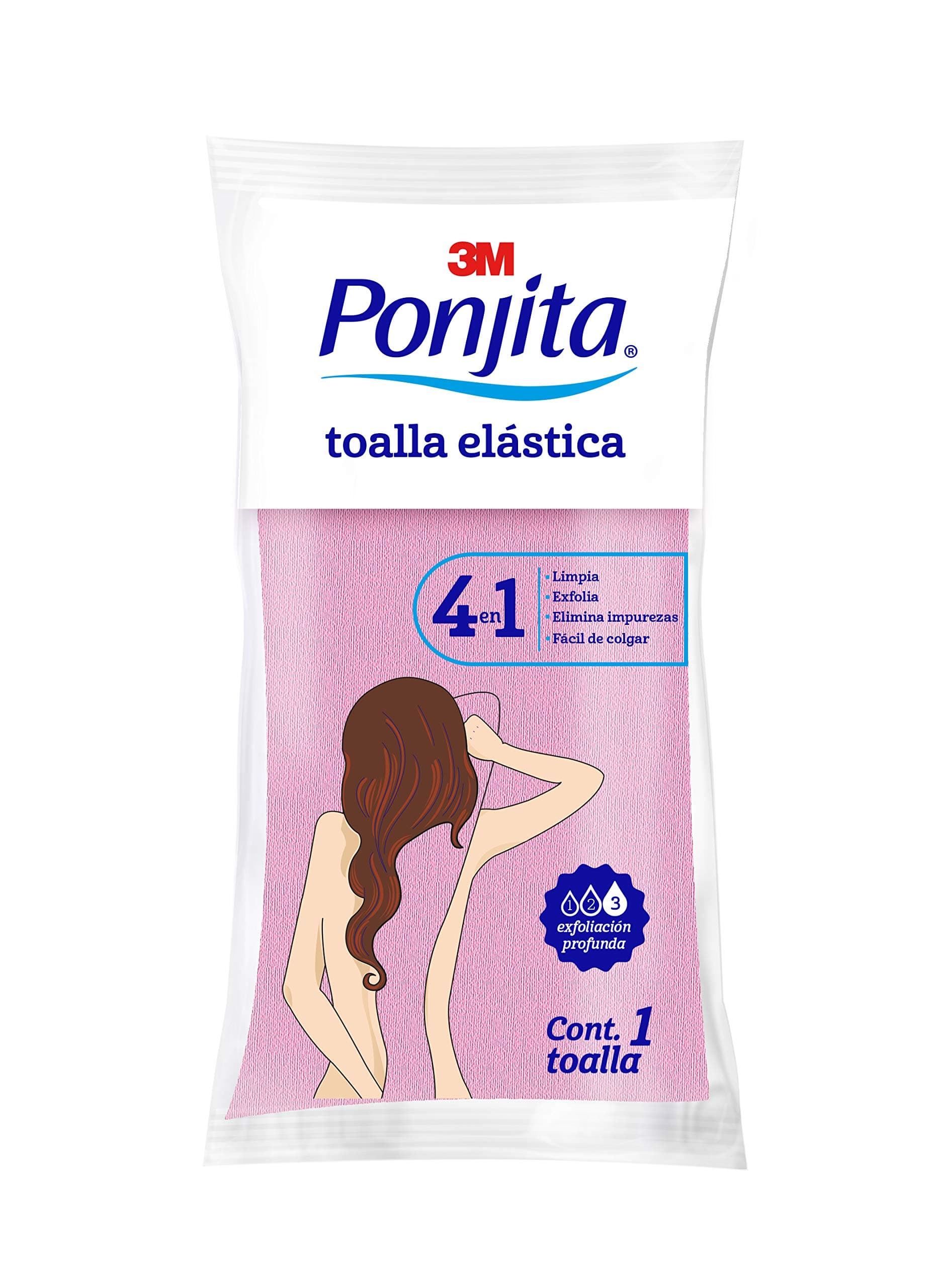 PONJITA 3M Toalla Elástica Exfoliante Limpieza Profunda 1 pieza