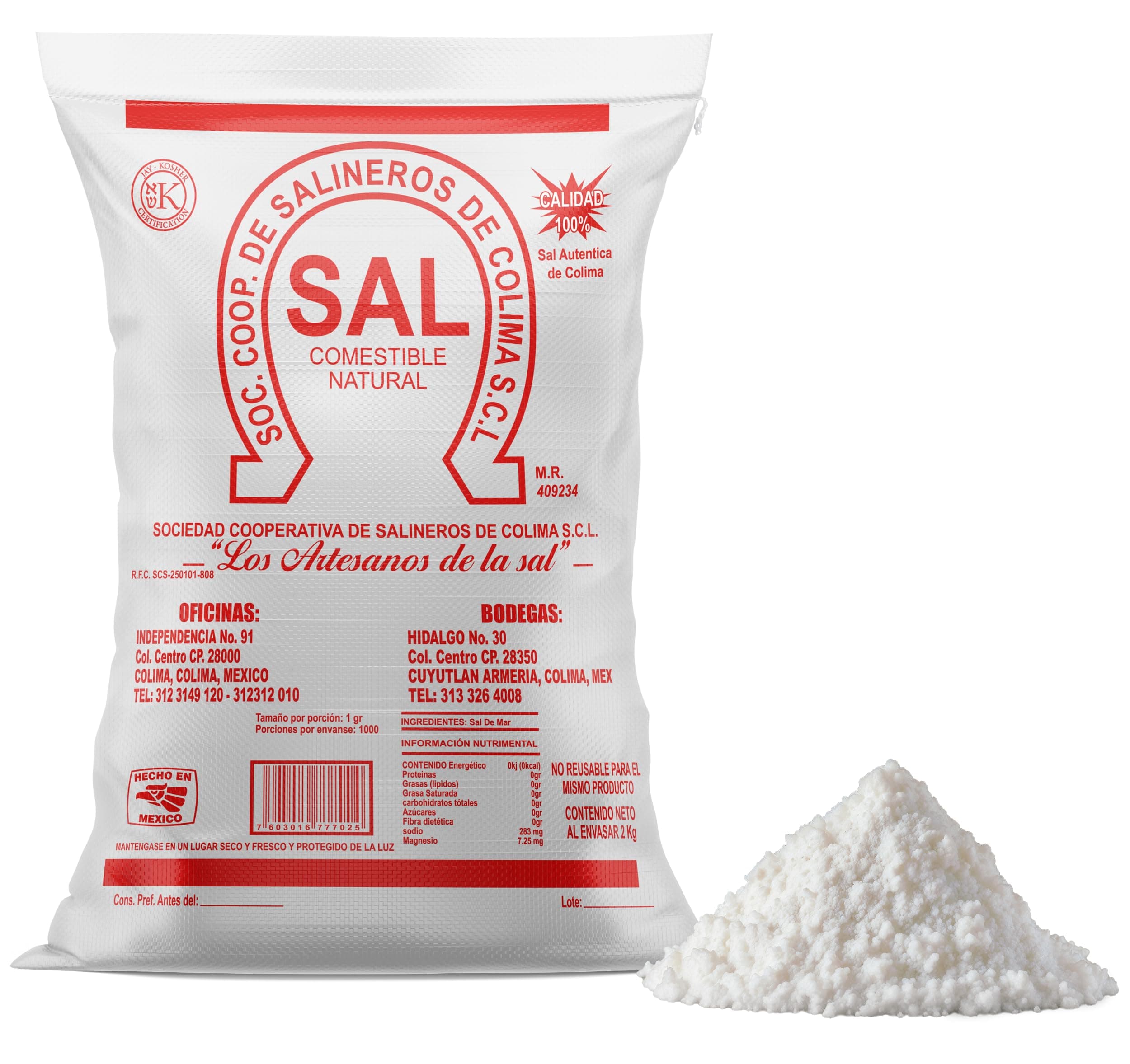 Sal de Mar Natural de Colima en Grano - Artesanal - 2kg