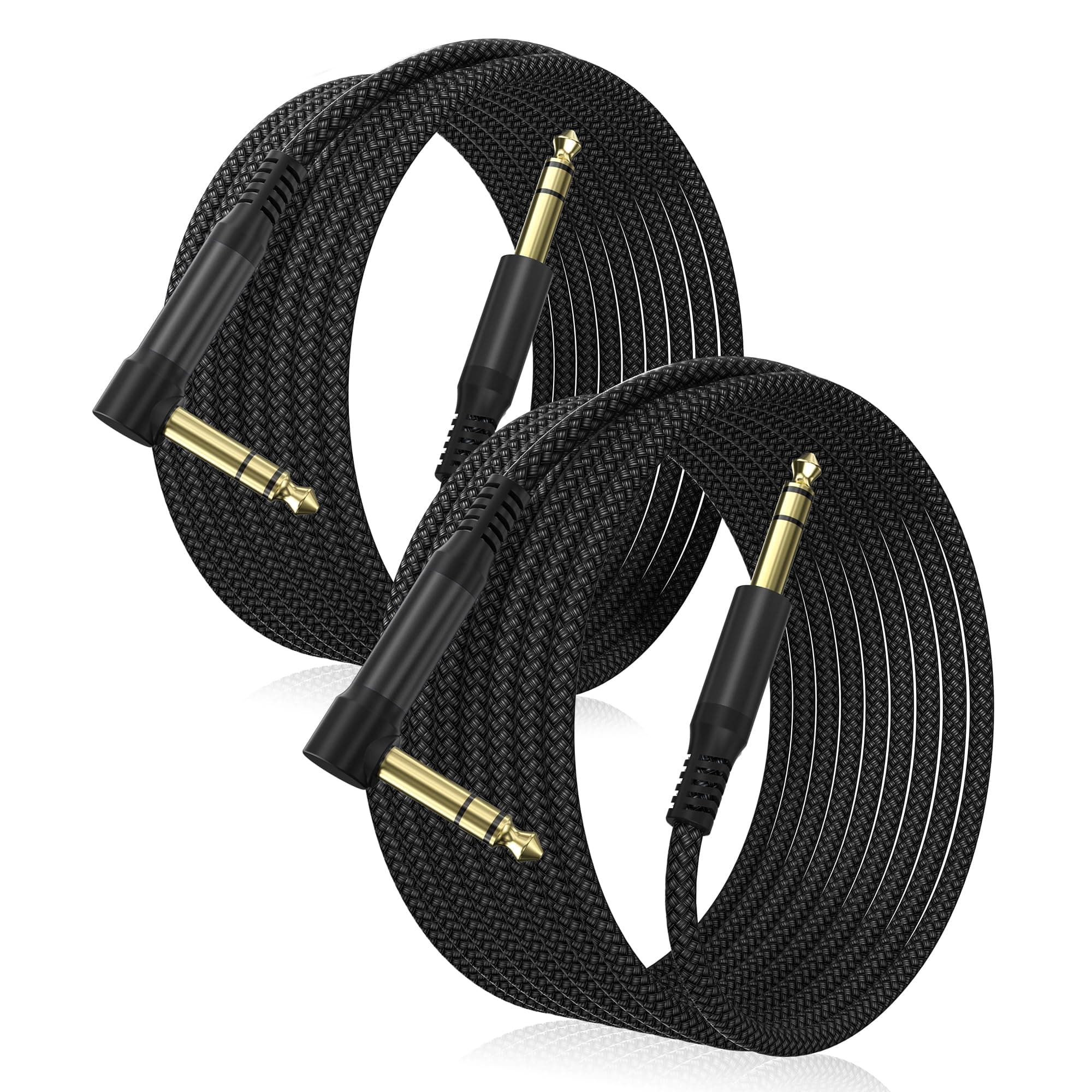 Elebase Cable Guitarra Eléctrica 1/4 Inch TRS Balanceado 3M 2-Pack