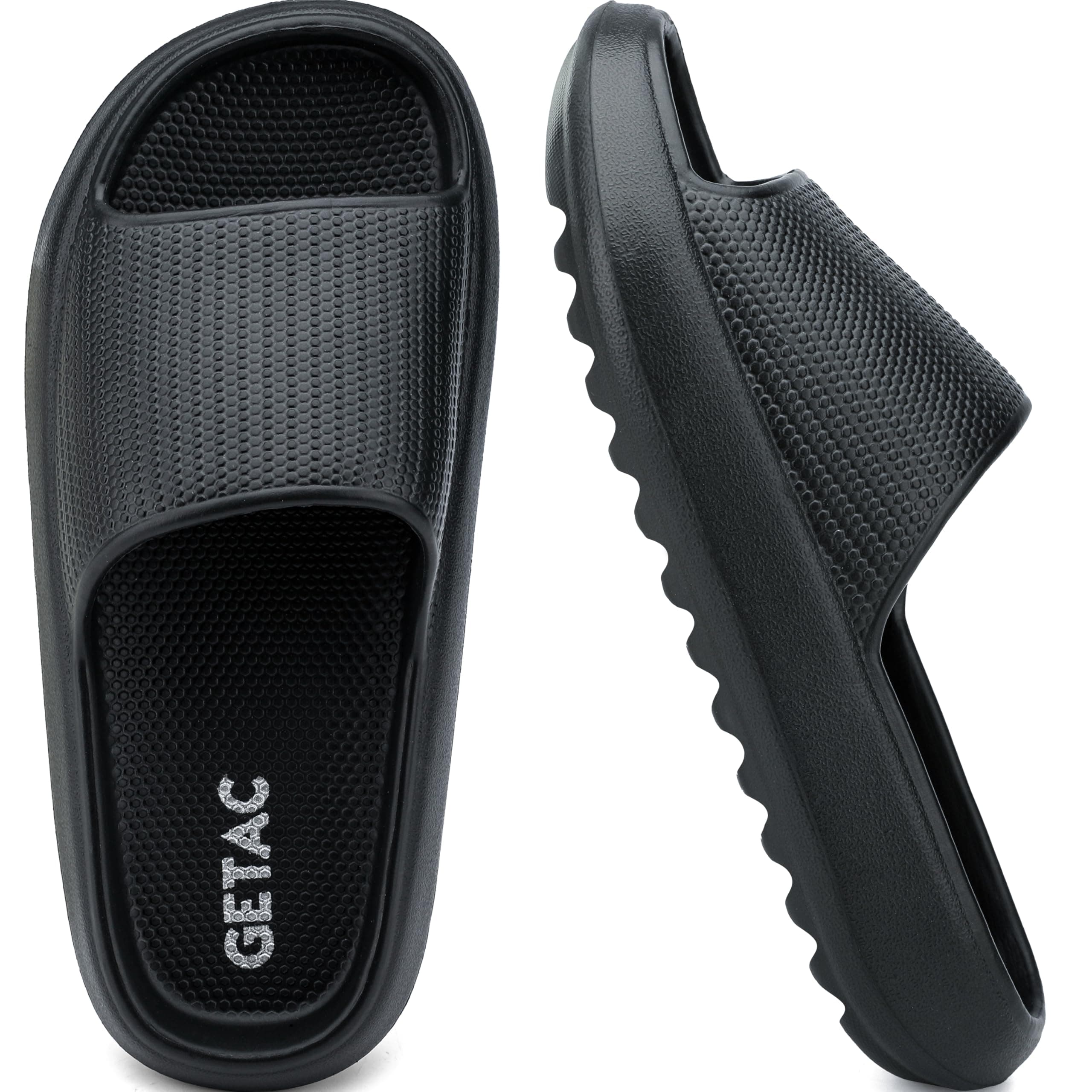GETAC Sandalias de Mujer Sandalias Hombre, PLATAFORMA 4 cm Chanclas mujer Unisex Suela Gruesa