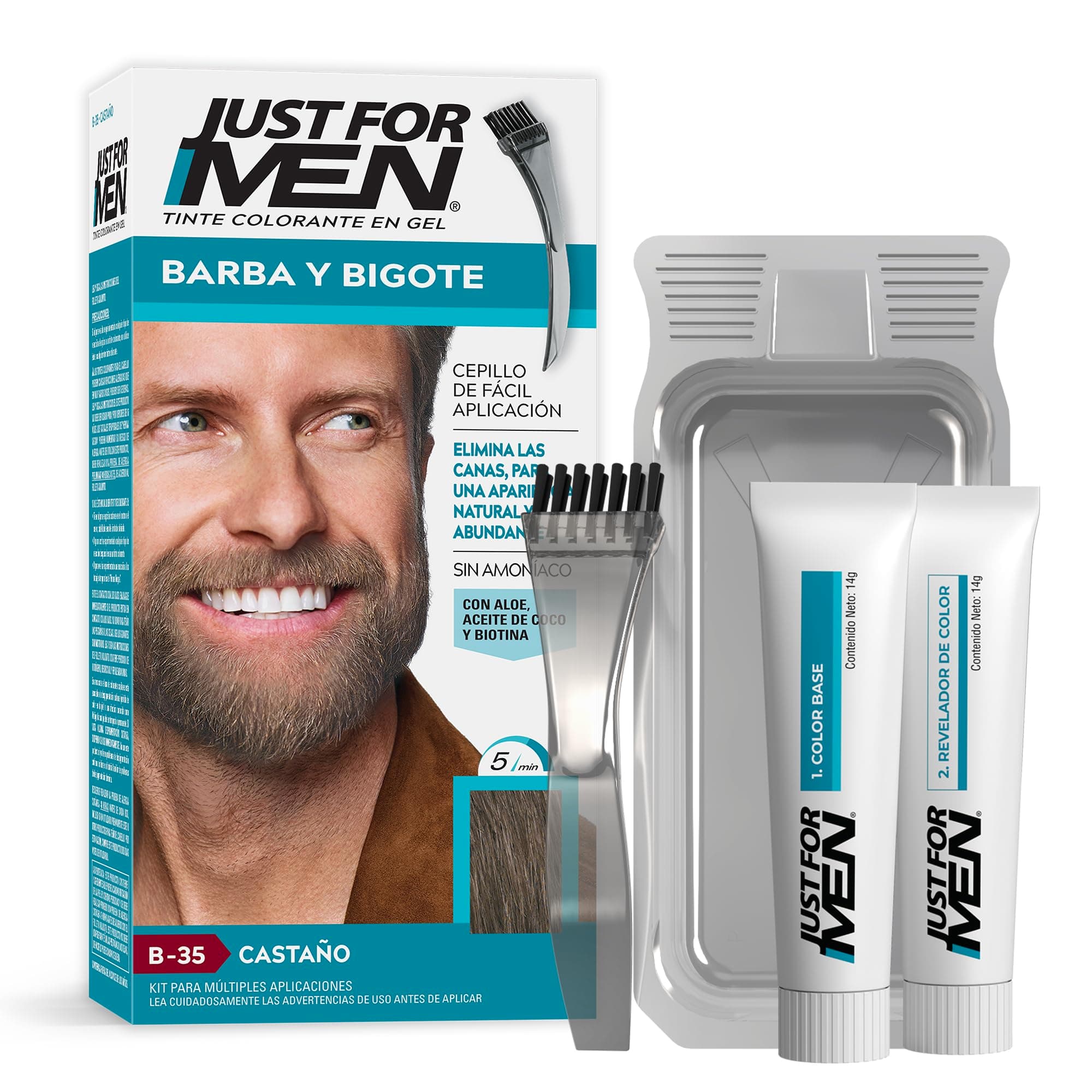 Just For Men Tinte Colorante en Gel Para Barba y Bigote