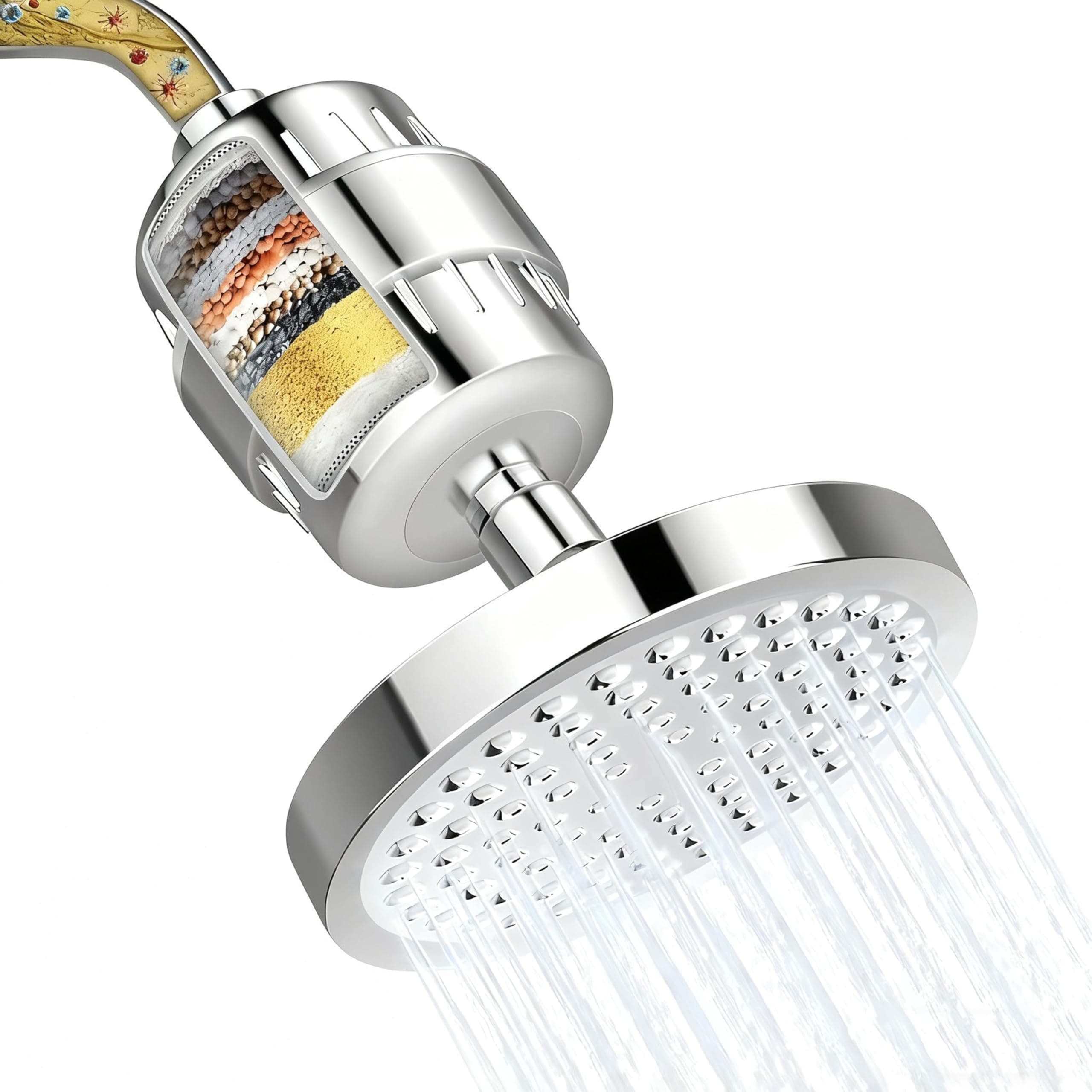 SNORF Regadera con Filtro para Ducha de 20 Etapas para Agua Más Limpia