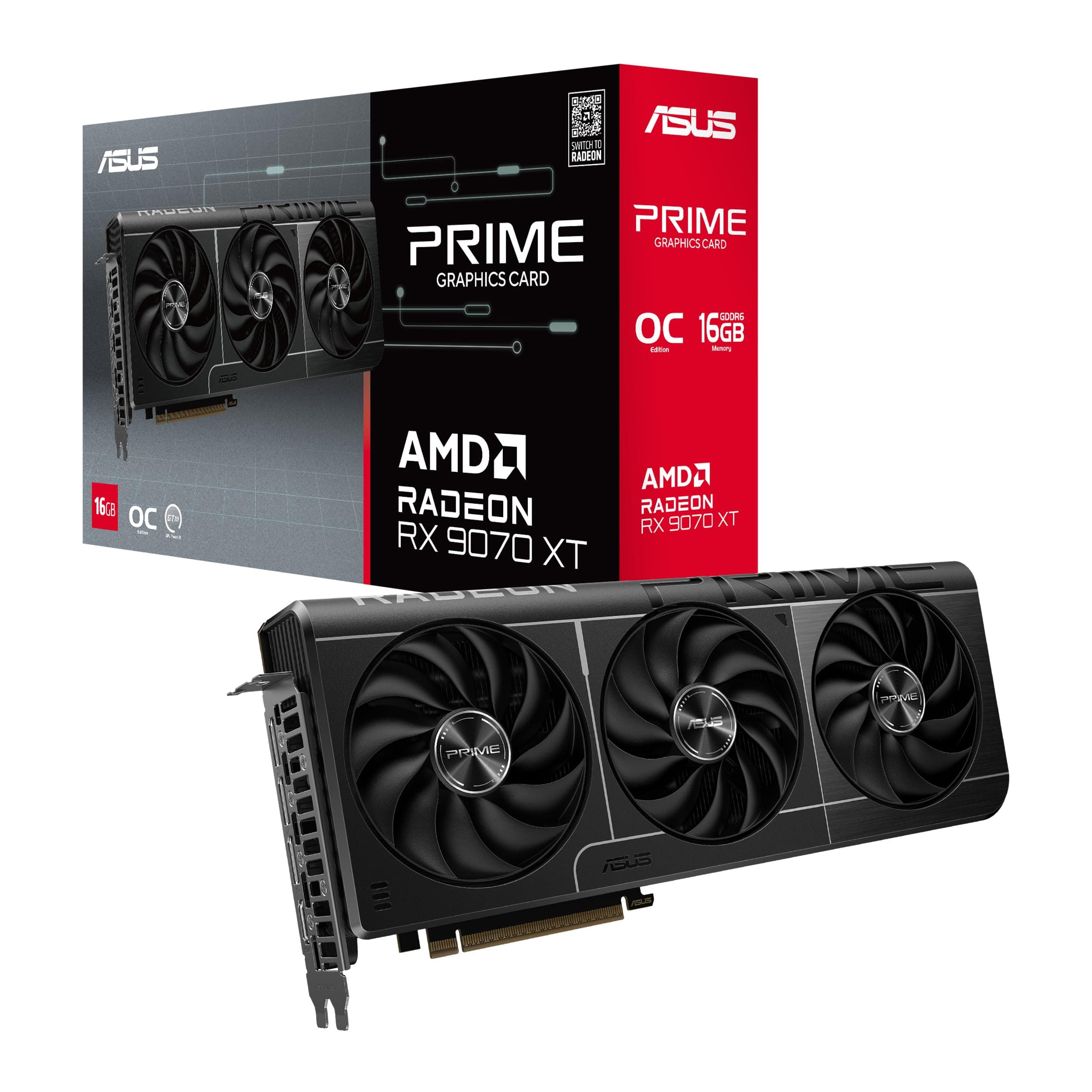 ASUS Prime Radeon RX 9070 XT Tarjeta de Video para Gaming 4K de Alto Nivel