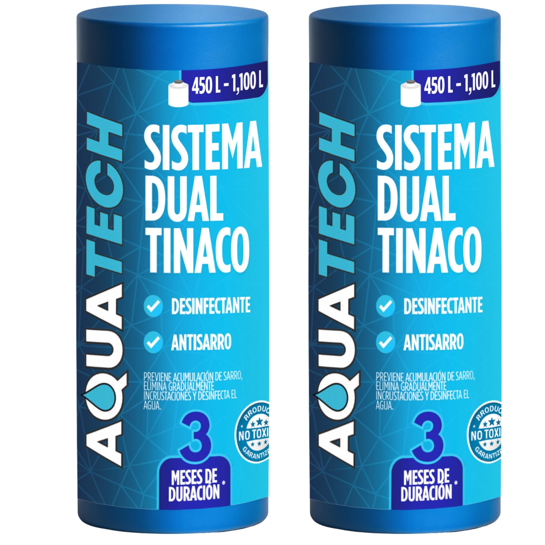 Sistema Dual Antisarro y Desinfectante para Tinaco 6 Meses. 2 Filtros de Agua para Tinaco Previene