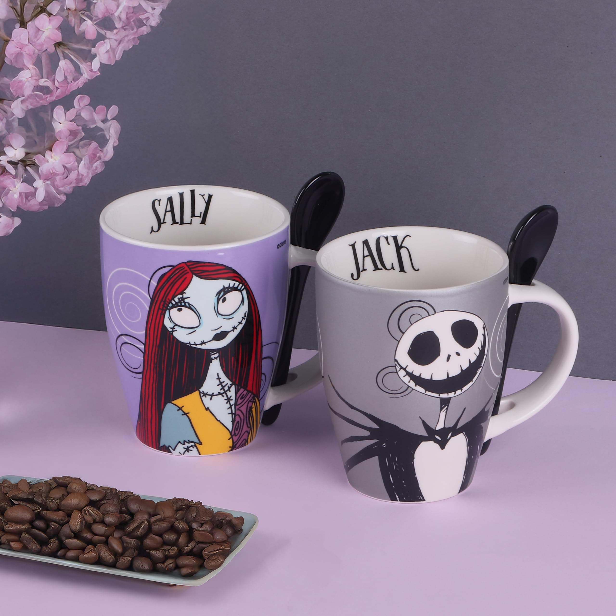 FUNKIDS 1738-206 Juego de 2 Tazas para Pareja Disney