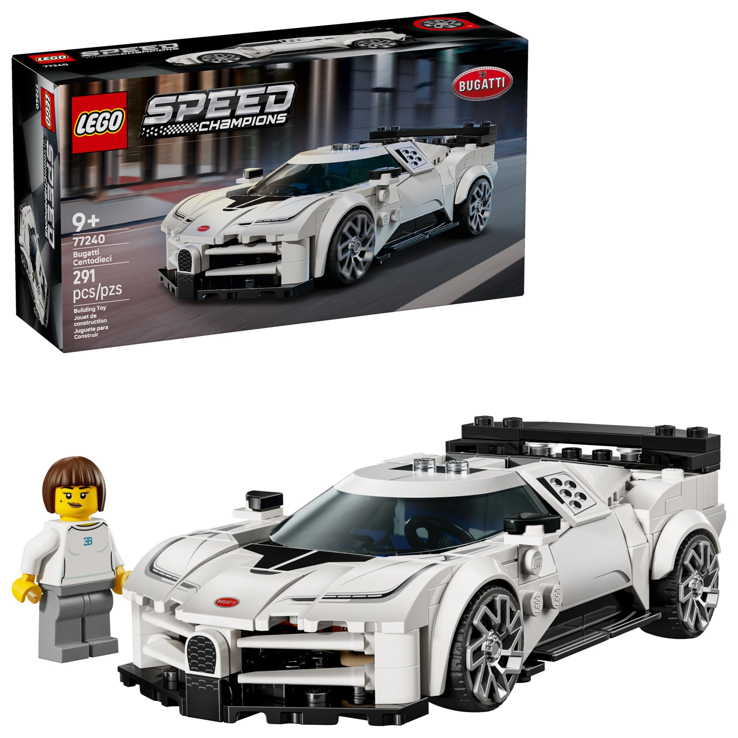 LEGO Speed Champions Hiperauto Deportivo Bugatti Centodieci Juguete para Niños y Niñas