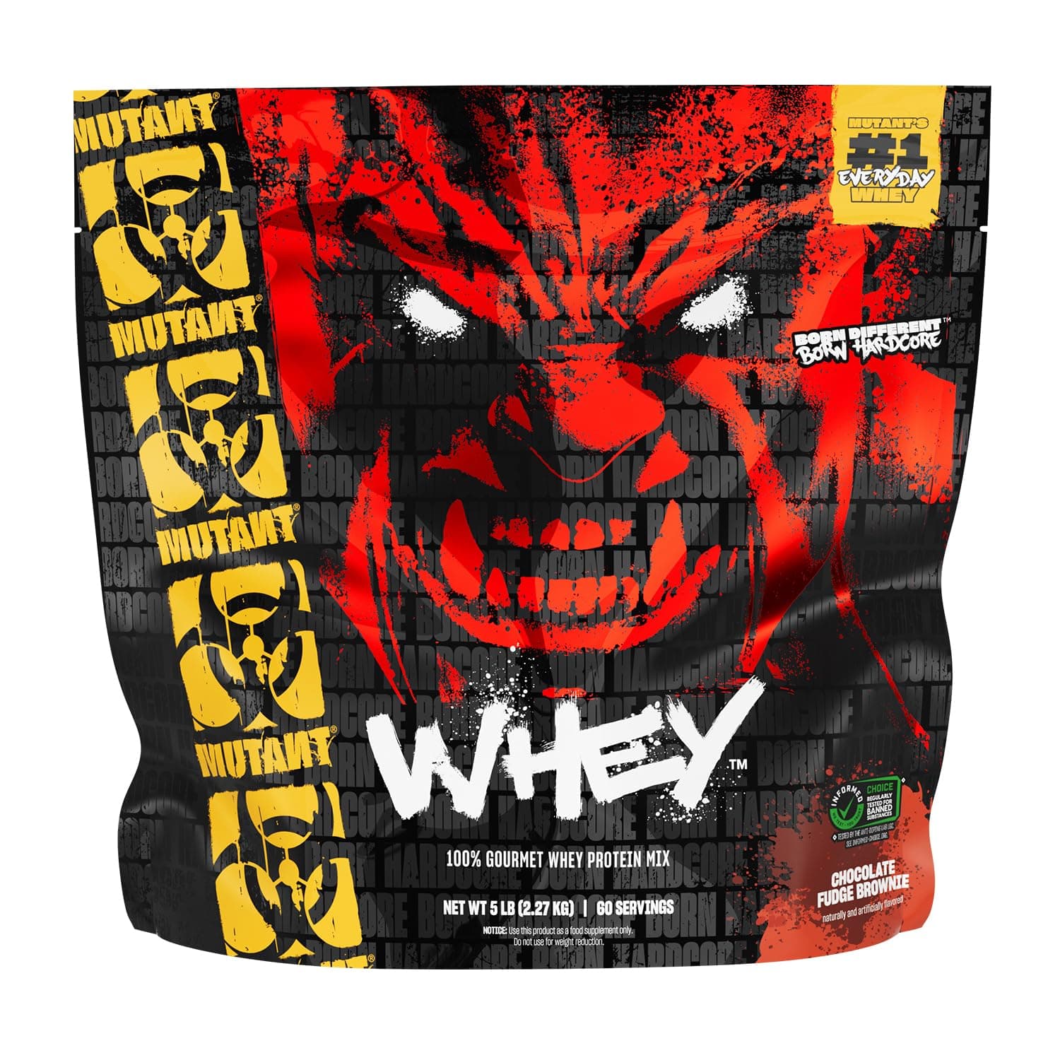 Mutant Whey 4 Fuentes de Suero Sabor Chocolate Fudge Brownie, 2.27 kg