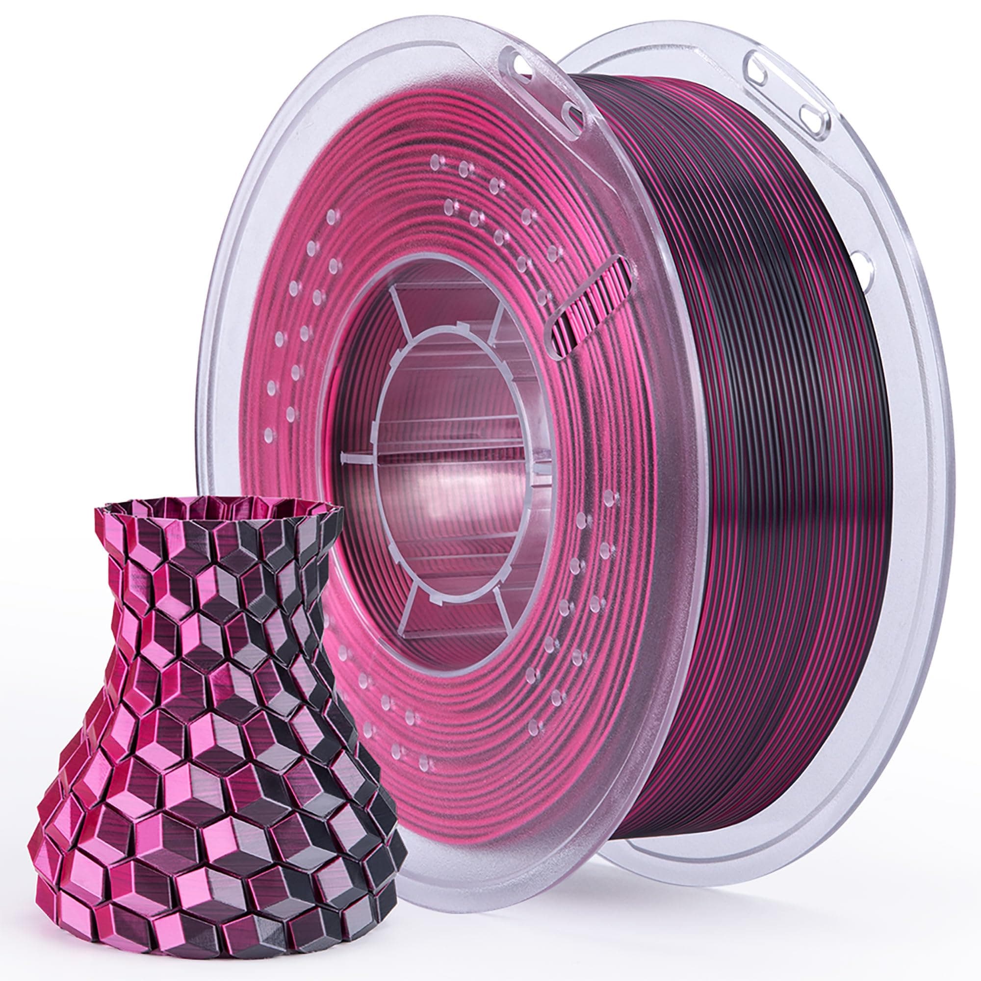 ELEGOO Filamento PLA Silk 1.75 1KG Negro Rojo de Seda