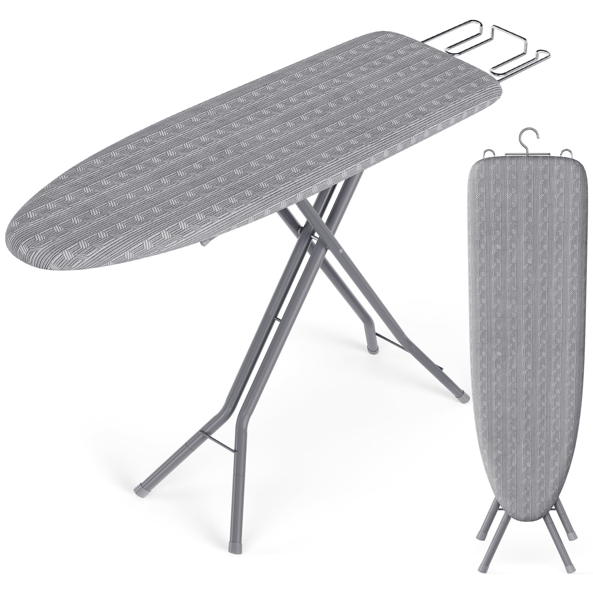 SONGMICS Tabla de Planchar Plegable, Altura Ajustable