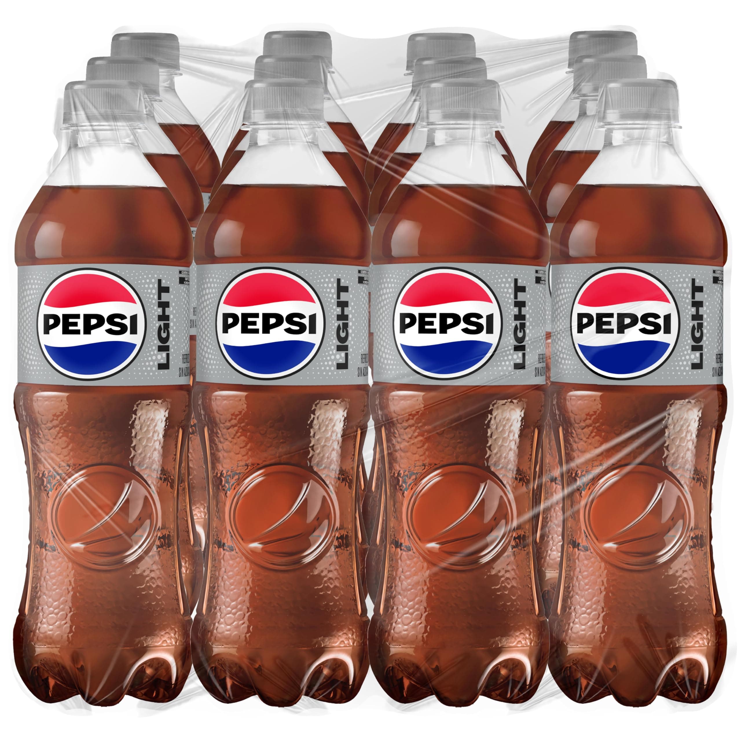 Pepsi Light, Refresco de Cola, 12 Pack Pet, 600 ml
