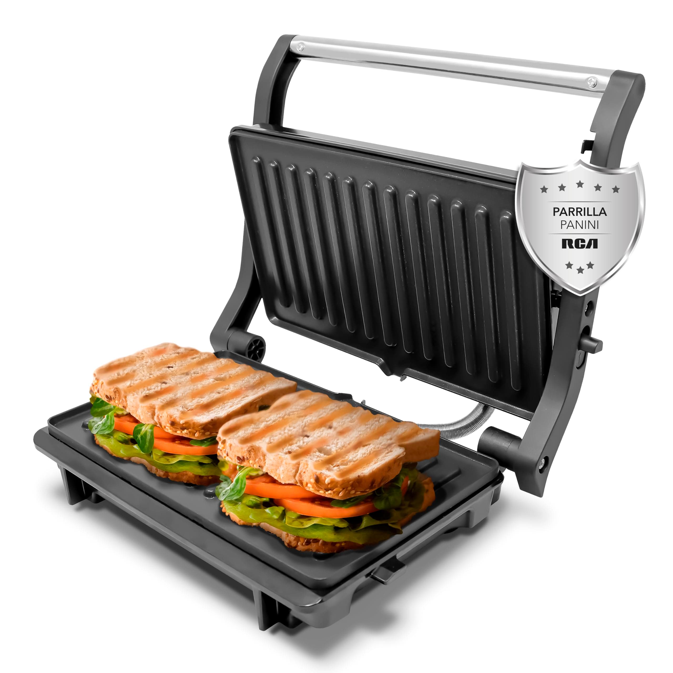 RCA Parrilla Panini Press RC-123G Apertura de 180°