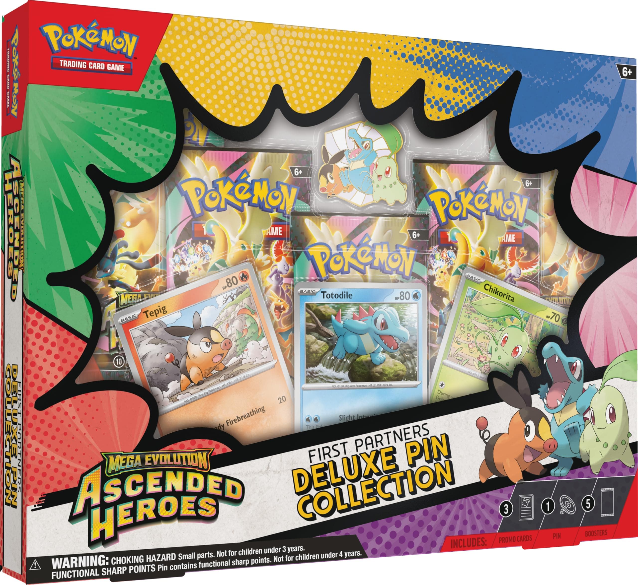 Pokémon Tcg: Mega Evolution—ascended Heroes First Partners Deluxe Pin Collection (3 Tarjetas