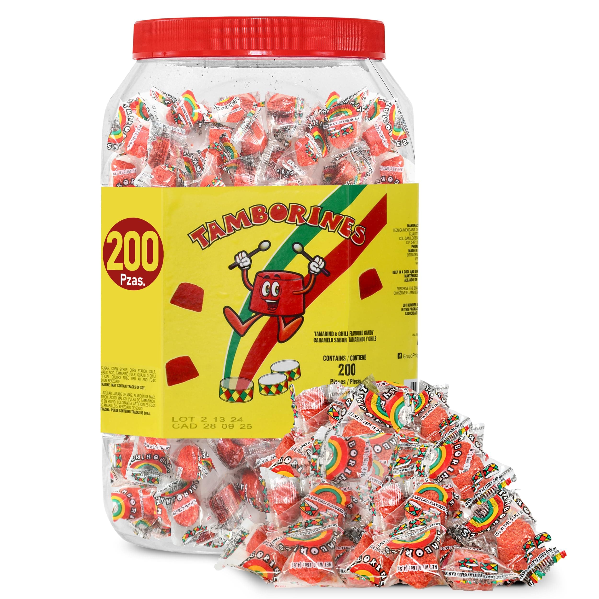 Tamborines Tamarindo Vitrolero 200 Piezas
