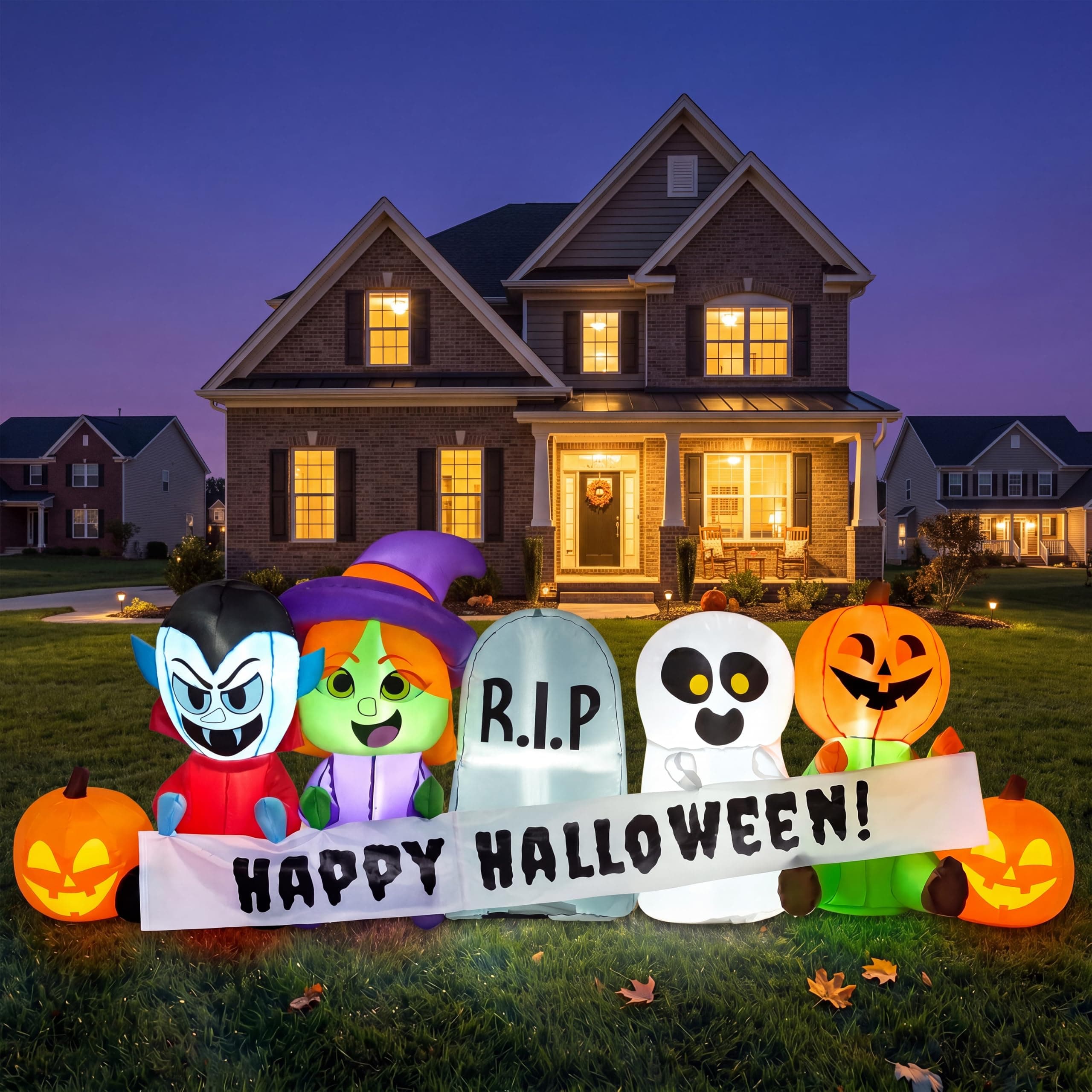 Joiedomi - Decoración inflable de Halloween de 8 pies de largo para exteriores