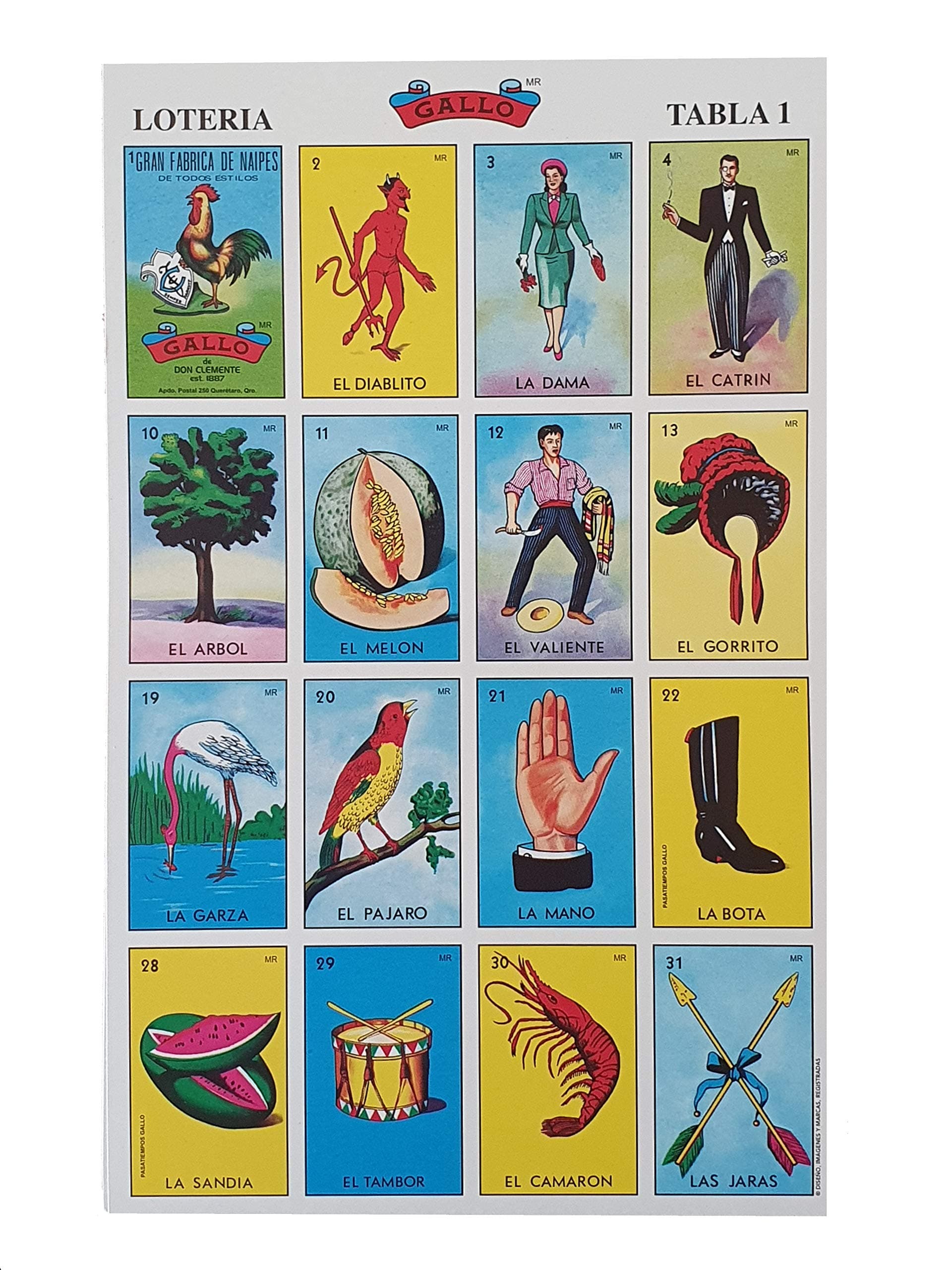Autentica - Loteria - 10 Tablas by Gallo de Don Clemente
