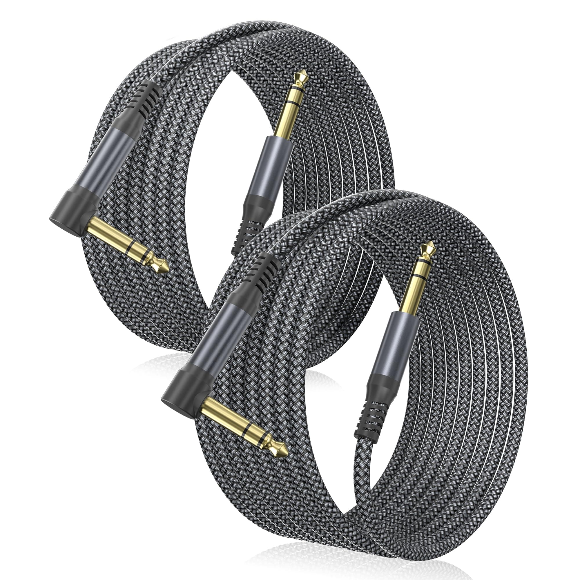 Elebase Cable Guitarra Eléctrica 1/4 Inch TRS Balanceado 3M 2-Pack