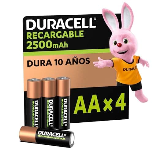 Duracell Pilas AA Recargables NiMH 2500mAh 1.2V