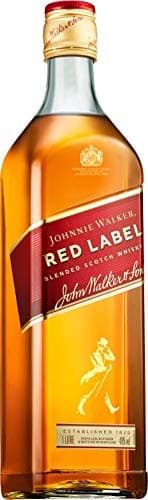 Johnnie Walker, Red Label 1 L, Whisky Blended Scotch, Perfil Aromático, Dulzura Frutal y Vainilla