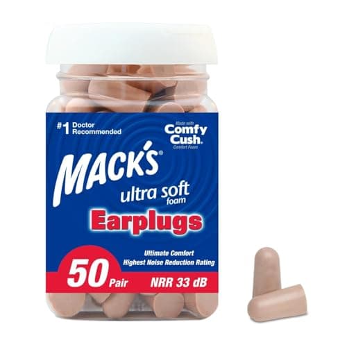 Mack's - Tapones de espuma ultrasuave para el cuidado de los oídos, 50 pares