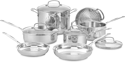 Cuisinart 77-11G - Juego de 11 piezas de acero inoxidable para cocinero, colección clásica de