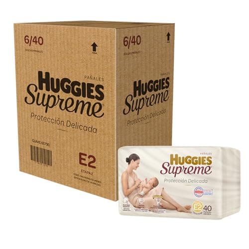 Huggies Supreme Pañales Desechables para Bebé de 5 a 7.5 kg