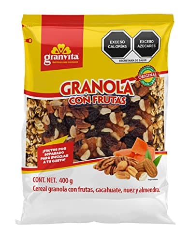 Granvita, Granola con frutas, cacahuate, nuez y almendra - 400 g