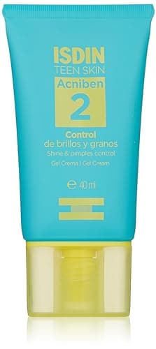 ISDIN Teen Skin Acniben Gel Crema, Tratamiento para el Acne Facial Control de Brillos y granos, 40ml