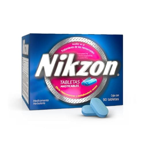 Nikzon Tabletas Masticables para Hemorroides – Alivio del Dolor