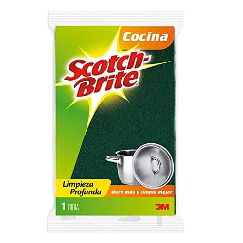 Scotch-Brite Fibra Verde, Tamaño Grande, 1 Pieza, Alto Poder de Limpieza y Durabilidad