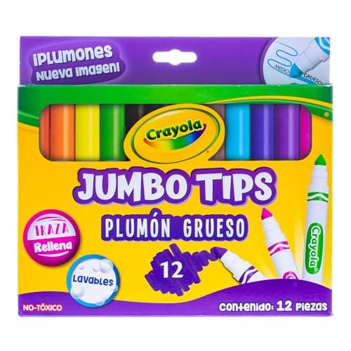Crayola 12 Plumones Gruesos Lavables